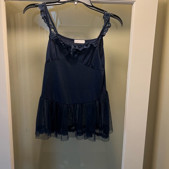 LIZ LISA Other - LIZ LISA Vintage Japanese Navy Blue Lace Trim Chemise